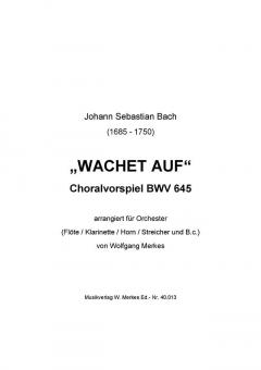 Choralvorspiel 'Wachet auf' 