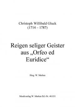 Reigen seliger Geister aus 'Orfeo' 