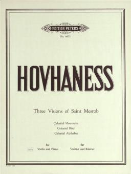 Three Visions Of Saint Mesrob Op. 198 