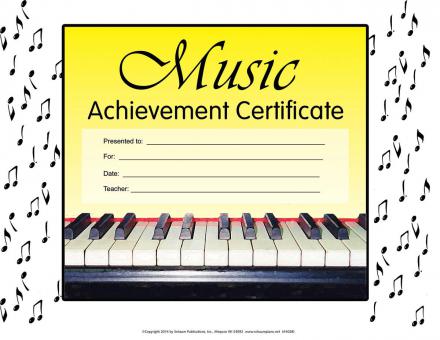 Music Achievement Certificate 