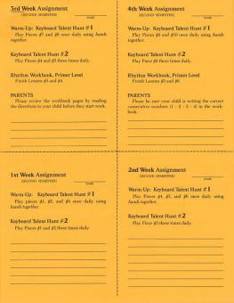 2nd Semester Class Lesson Sheets 