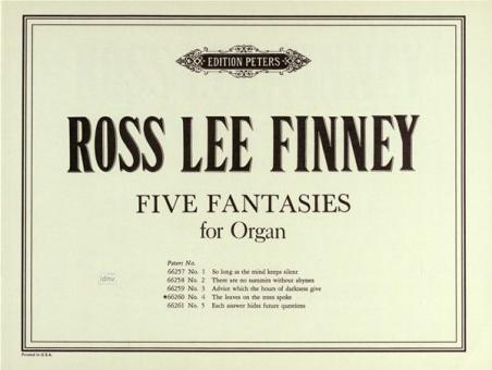 5 Fantasien für Orgel Heft 4 