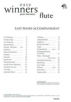 Easy Winners - Piano Accompaniment for Flute 