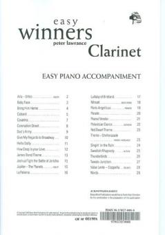 Easy Winners - Piano Accompaniment for Clarinet 