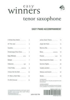 Easy Winners - Piano Accompaniment for Tenor Sax 