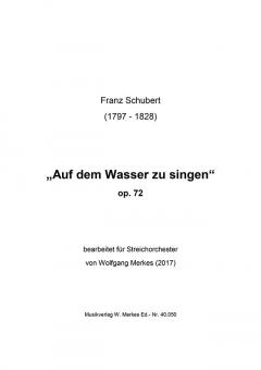 Auf dem Wasser zu singen op. 72 