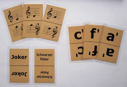 Notenkartenspiel für Stammtöne 