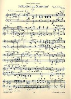 Präludien zu Sonetten 