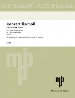 Klavierkonzert fis-Moll op. 20 Standard