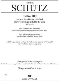 Psalm 100. 'Jauchzet dem Herren, alle Welt' 