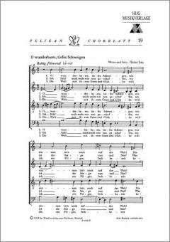 O wunderbares tiefes Schweigen 