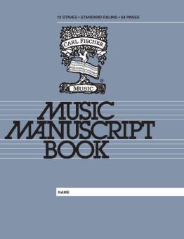 12 Stave Music Manuscript Book 