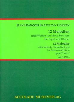 12 Melodien op. 37 nach Werken von Bordogni Heft 2 