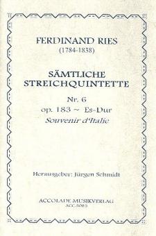 Quintett Nr. 6 Es-Dur op. 184 'Souvenir d'Italie' 