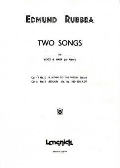 Two Songs Opus 4 Nr 2/Opus 13 Nr 2 