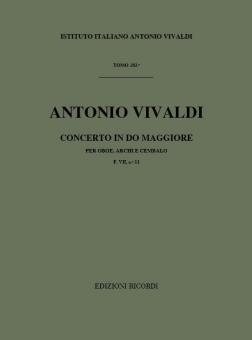 Concerto C Major Oboe Strings Continuo RV450 Score Fvii#11 T283 