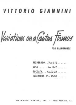 Variations on a Cantus Firmus, Var. 13-22 
