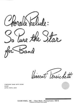 Chorale Prelude:So Pure The Star 