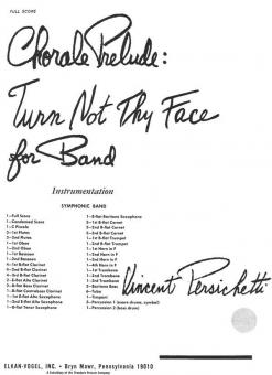 Chorale Prelude: Turn Not Thy Face 