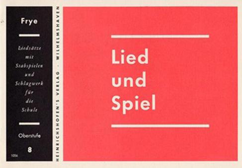 Lied und Spiel Heft 8: Oberstufe 