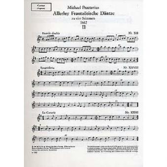 Allerley Frantzösische Däntze zu vier Stimmen II-III 