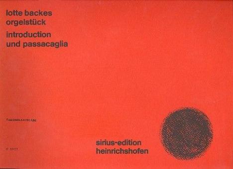 Introduktion und Passacaglia 