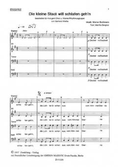 Die kleine Stadt will schlafen geh'n 