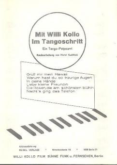 Mit Willi Kollo im Tangoschritt 