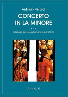 Concerto A Minor Viola D'amore With Piano Reduction RV397 