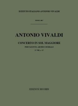 Concerto G Major Bassoon Strings Continuo RV494 