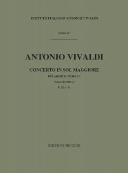 Concerto G Major Strings Continuo Alla Rustica RV151 