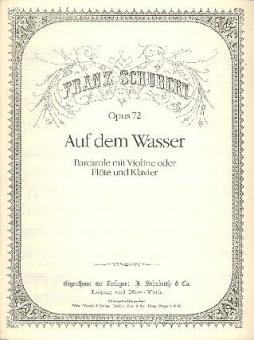 Auf dem Wasser (Barcarole) op. 72 D 774. Bearb A. F. Lwow 