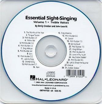 Essential Sight Singing Vol. 1 Treble CD 