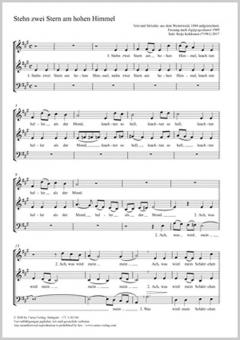 Stehn zwei Stern am hohen Himmel Standard