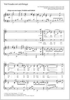 Viel Freuden mit sich bringet Standard