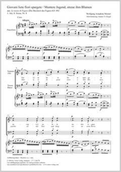 Giovani lieti fiori spargete (Muntere Jugend, streue ihm Blumen) Standard