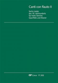 Canti con flauto 2: 6 Lieder des 19. Jahrhunderts 