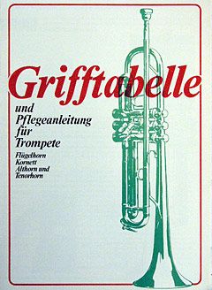Grifftabelle für Trompete mit Pflegeanleitung 
