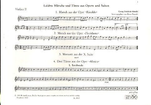Leichte Märsche und Tänze aus Opern und Suiten 