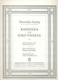 Kadenzen zu: Mozart Adelaide 