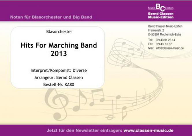 Hits For Marching Band 2013 
