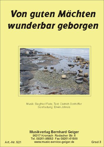 Von guten Mächten wunderbar geborgen (Siegfried Fietz) » Noten für