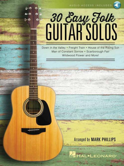 30 Easy Folk Guitar Solos 