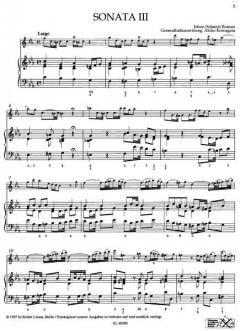 Sonata terza für Blockflöte und B.c. (Johan Helmich Roman) 