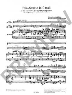 Triosonate c-Moll von Johann Joachim Quantz für Flöte (1. Violine), Oboe (2. Flöte/2. Violine) und Klavier im Alle Noten Shop kaufen