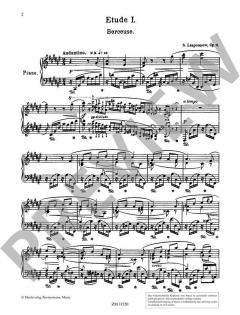 12 Etüden in fortschreitender Schwierigkeit op. 11 von Sergey Mikhaylovich Lyapunov 