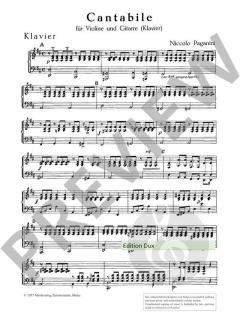 Kompositonen für Gitarre und Streichinstrumente von Niccolò Paganini 