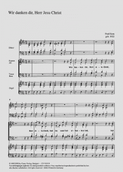 Wir danken dir, Herr Jesu Christ (Paul Horn) 