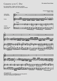Concerto a tre in C-Dur BWV 1032 (J.S. Bach) 