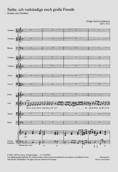 Siehe, ich verkündige euch große Freude (Philipp Heinrich Erlebach) 
